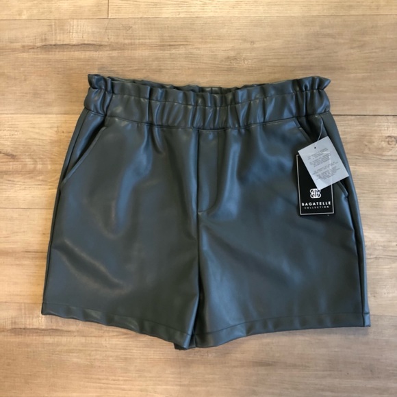 Bagatelle Faux Leather Shorts - Picture 2 of 5